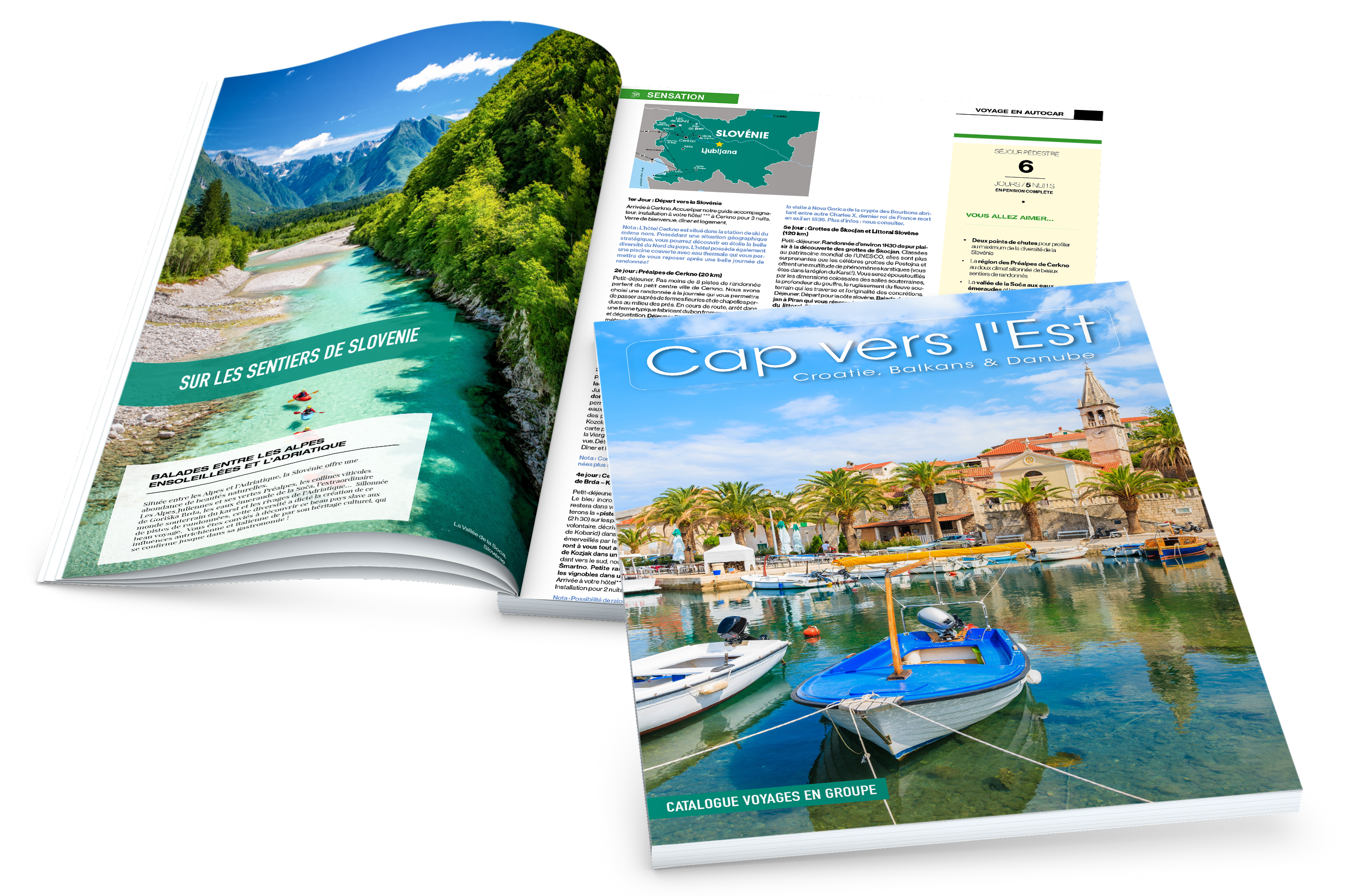 Réceptif Croatie, Cap Vers l'Est, catalogue, brochure, voyages en groupe, Croatie, Balkans, Danube